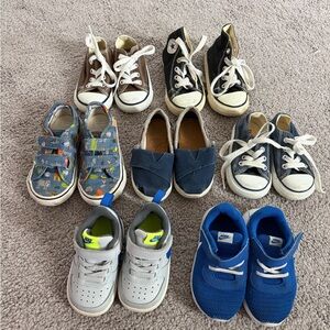 Lot of toddler shoes Nike, Converse, Keds, Toms